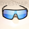 Kép 6/12 - DYESWAP601 Gradient Kék Signature sport napszemüveg fekete kerettel és kék gradient polarizált Category 3 UV400 védő lencsével, a 2024-es kollekció részeként3