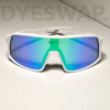 Kép 3/13 - DYESWAP 601 Gradient Zöld sport napszemüveg fehér kerettel, polarizált Category 3 UV400 védő lencsével a 2024-es kollekció részeként1