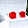 Kép 4/11 - DYESWAP 603 piros unisex napszemüveg átlátszó kerettel2