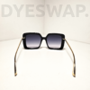 Kép 7/11 - DYESWAP 607 Ombre elegáns női divat napszemüveg fekete geometriai kerettel, ombre színátmenetes lencsével és finom fém szárakkal, kiváló UV400 védelemmel és Category 2 szűrőkategóriával3