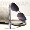 Kép 9/13 - DYESWAP 609 Lila Ombre női napszemüveg, elegáns ezüst kiegészítőkkel, finom csiszolású ombre lencsével, UV400 védelemmel és Category 2 szűrőkategóriával5