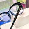 Kép 7/14 - DYESWAP 644 kék ocelot cat eye kékfény szűrő szemüveg6