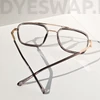 Kép 7/10 - DYESWAP 652 Szürke aviator unisex kékfény szűrő szemüveg