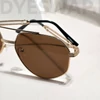 Kép 7/13 - DYESWAP 806 barna unisex aviator napszemüveg UV400