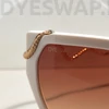 Kép 2/17 - DYESWAP 808 bézs cat eye női napszemüveg UV400