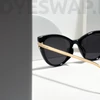 Kép 6/8 - DYESWAP 813 fekete cat eye női napsezmüveg UV400