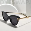Kép 3/8 - DYESWAP 813 fekete cat eye női napsezmüveg UV400