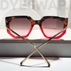 Kép 5/8 - DYESWAP 814 tortoise oversize cat eye női napszemüveg UV400
