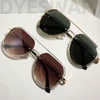 Kép 8/9 - DYESWAP 821 zöld unisex oversize aviator napszemüveg UV400