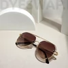 Kép 6/9 - DYESWAP 821 barna unisex oversize aviator napszemüveg UV400