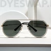 Kép 4/9 - DYESWAP 821 zöld unisex oversize aviator napszemüveg UV400
