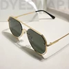 Kép 6/9 - DYESWAP 821 zöld unisex oversize aviator napszemüveg UV400