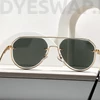 Kép 7/9 - DYESWAP 821 zöld unisex oversize aviator napszemüveg UV400