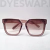 Kép 2/10 - DYESWAP 208 SMOKE CAT EYE női designer napszemüveg homokszínű kerettel és arany fém berakással1