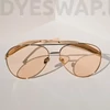 Kép 7/14 - DYESWAP 721 Sand Aviator napszemüveg arany kerettel és homokszínű lencsével – unisex modell 2025