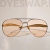 Kép 9/14 - DYESWAP 721 Sand Aviator napszemüveg arany kerettel és homokszínű lencsével – unisex modell 2025