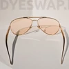 Kép 8/14 - DYESWAP 721 Sand Aviator napszemüveg arany kerettel és homokszínű lencsével – unisex modell 2025