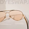 Kép 12/14 - DYESWAP 721 Sand Aviator napszemüveg arany kerettel és homokszínű lencsével – unisex modell 2025