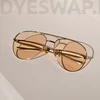 Kép 13/14 - DYESWAP 721 Sand Aviator napszemüveg arany kerettel és homokszínű lencsével – unisex modell 2025