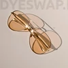 Kép 10/14 - DYESWAP 721 Sand Aviator napszemüveg arany kerettel és homokszínű lencsével – unisex modell 2025