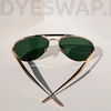 Kép 3/9 - DYESWAP 721 zöld aviator napszemüveg arany kerettel – unisex prémium napszemüveg 2025
