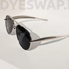 Kép 4/12 - DYESWAP 721 fekete aviator napszemüveg ezüst kerettel – unisex prémium napszemüveg 2025