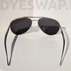 Kép 11/12 - DYESWAP 721 fekete aviator napszemüveg ezüst kerettel – unisex prémium napszemüveg 2025