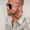 Kép 7/12 - DYESWAP 721 fekete aviator napszemüveg ezüst kerettel – unisex prémium napszemüveg 2025