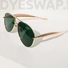 Kép 1/9 - DYESWAP 721 zöld aviator napszemüveg arany kerettel – unisex prémium napszemüveg 2025