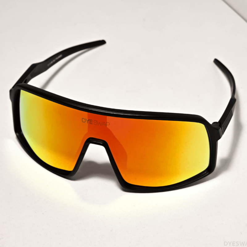 DYESWAP 601 Gradient Narancs Signature polarizált sport napszemüveg fekete kerettel, gradient narancssárga lencsével Category 3 UV400 védő lencsével, a 2024-es kollekció részeként 4