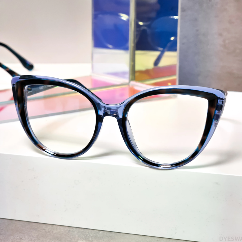 DYESWAP 644 kék ocelot cat eye kékfény szűrő szemüveg8