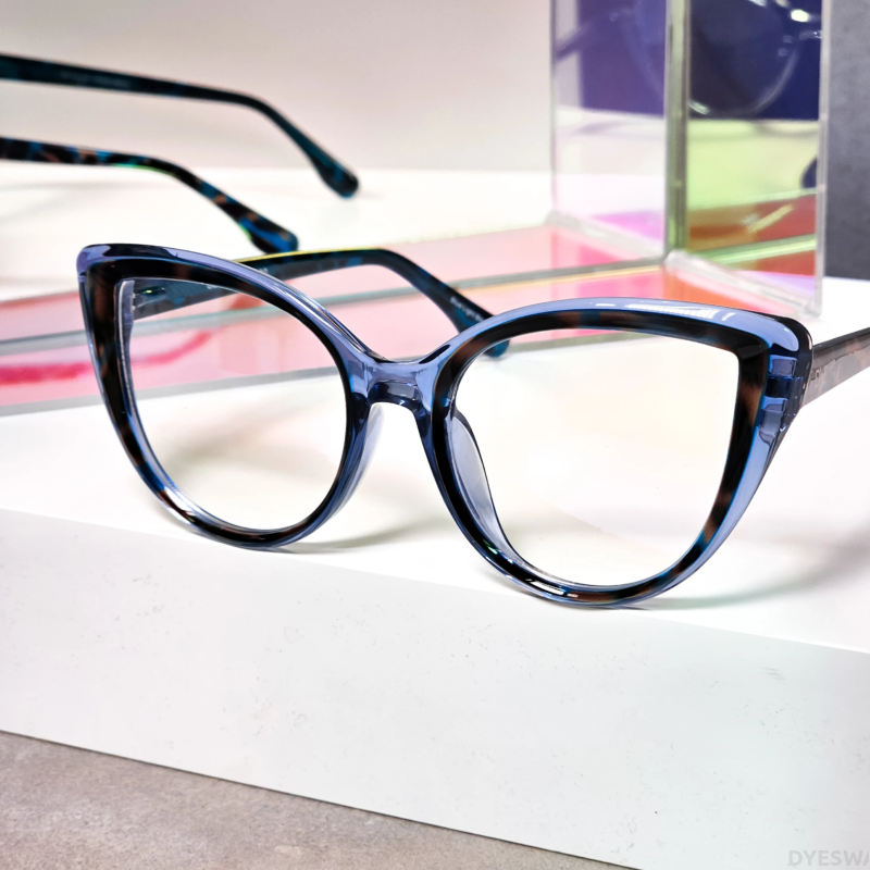 DYESWAP 644 kék ocelot cat eye kékfény szűrő szemüveg9