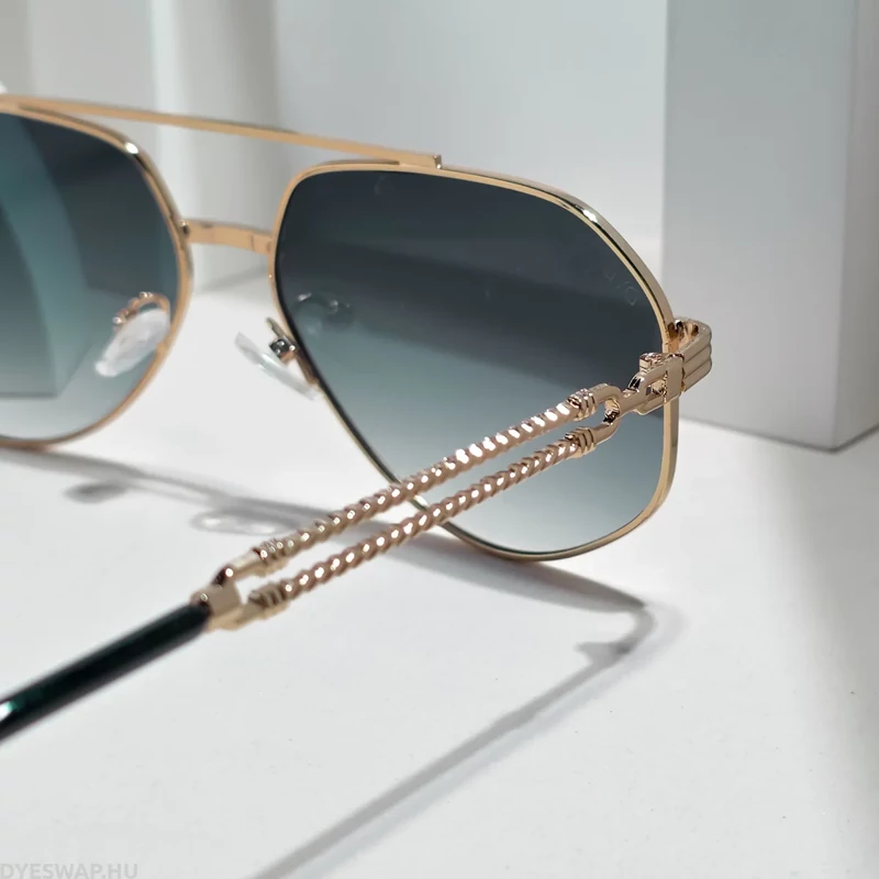 DYESWAP 806 zöld ombre unisex aviator napszemüveg UV400