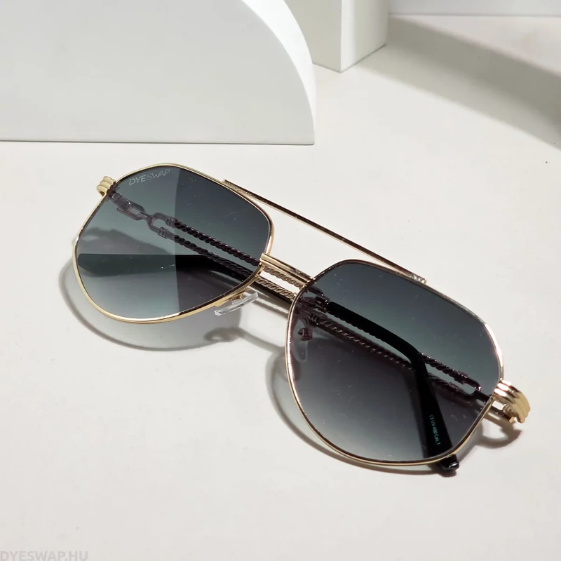 DYESWAP 806 zöld ombre unisex aviator napszemüveg UV400