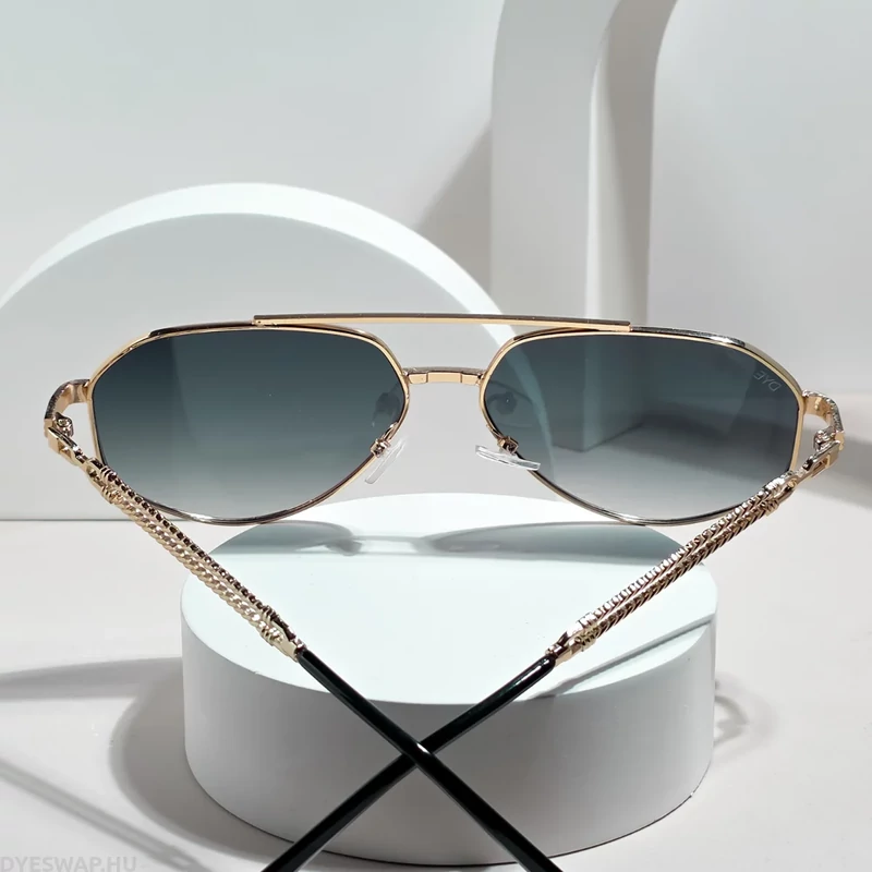 DYESWAP 806 zöld ombre unisex aviator napszemüveg UV400