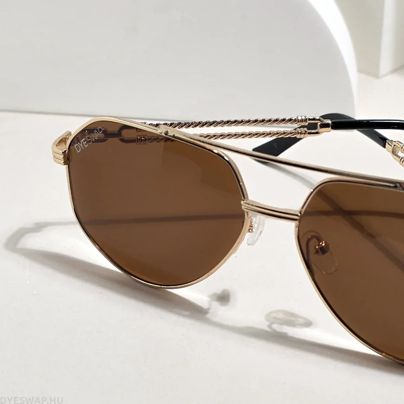 DYESWAP 806 barna unisex aviator napszemüveg UV400