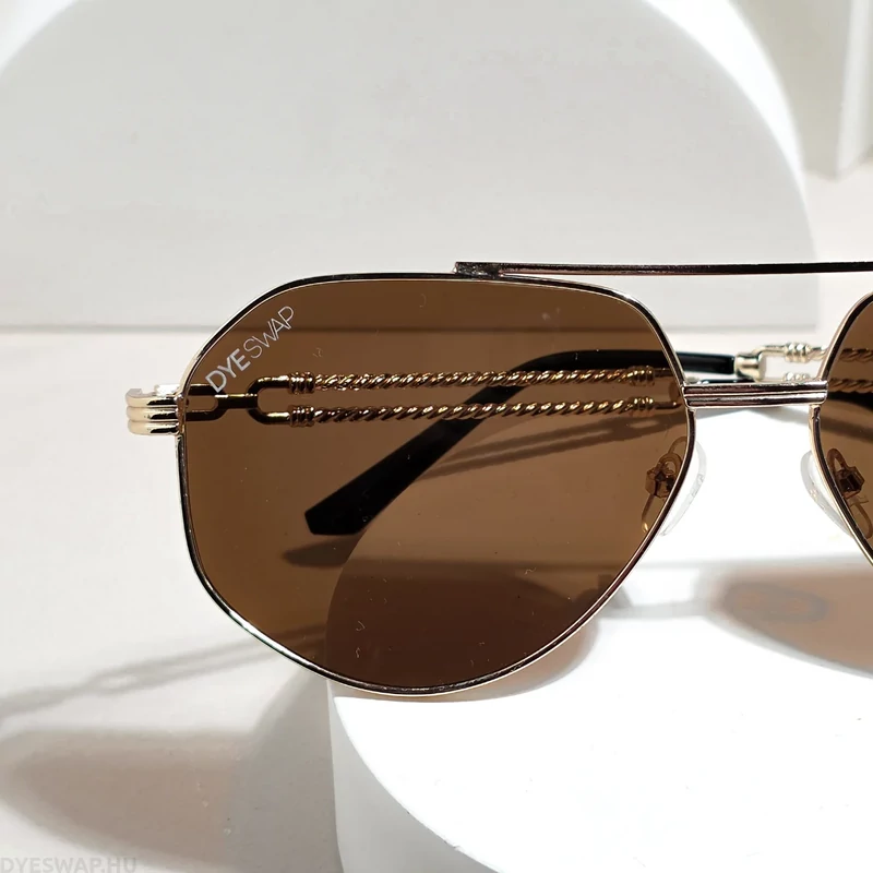 DYESWAP 806 barna unisex aviator napszemüveg UV400