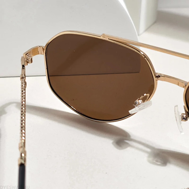 DYESWAP 806 barna unisex aviator napszemüveg UV400