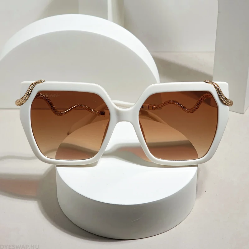 DYESWAP 808 bézs cat eye női napszemüveg UV400