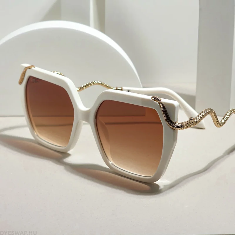 DYESWAP 808 bézs cat eye női napszemüveg UV400