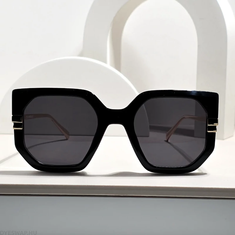 DYESWAP 814 fekete oversize cat eye női