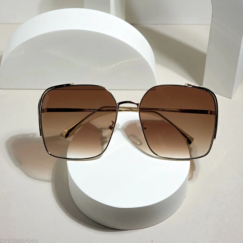 DYESWAP 818 barna női oversize napszemüveg UV400
