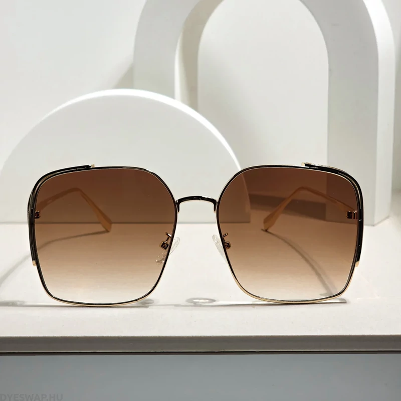 DYESWAP 818 barna női oversize napszemüveg UV400