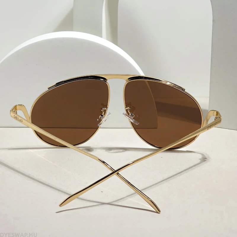 DYESWAP 819 barna aviator női oversize napszemüveg UV400