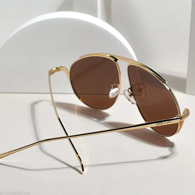 DYESWAP 819 barna aviator női oversize napszemüveg UV400