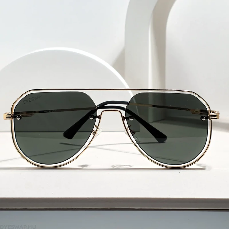 DYESWAP 821 zöld unisex oversize aviator napszemüveg UV400