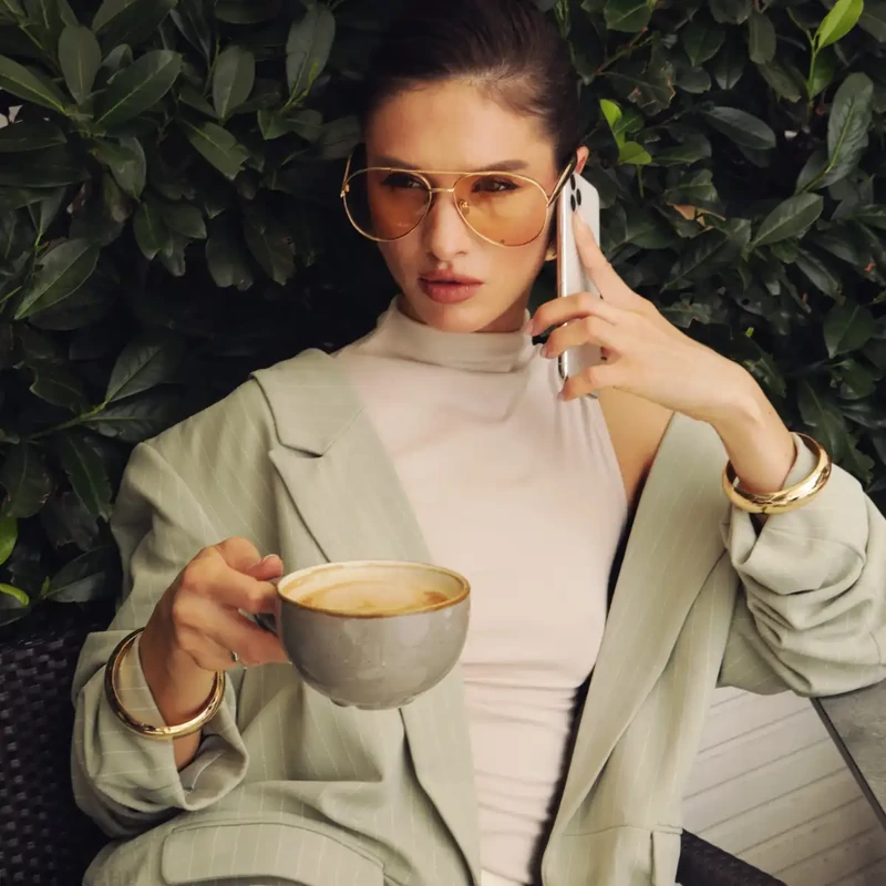 DYESWAP 721 Sand Aviator napszemüveg arany kerettel és homokszínű lencsével – unisex modell 2025