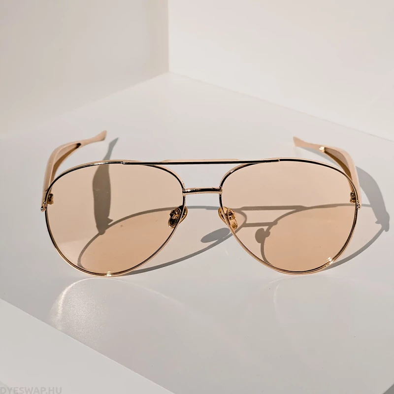 DYESWAP 721 Sand Aviator napszemüveg arany kerettel és homokszínű lencsével – unisex modell 2025