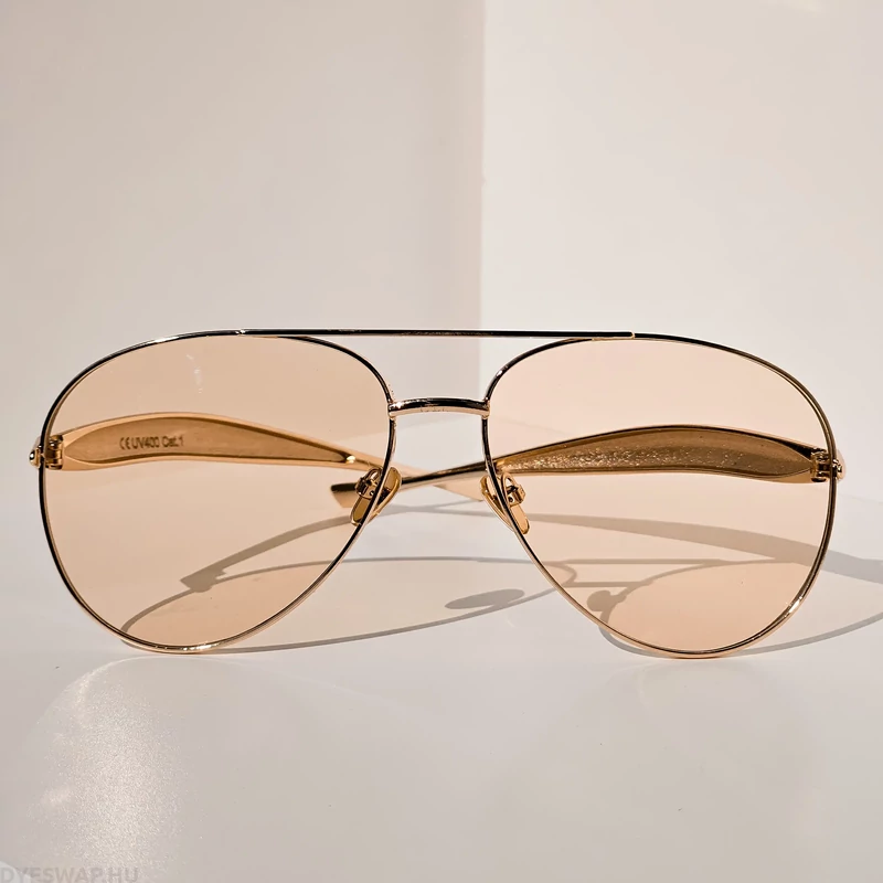 DYESWAP 721 Sand Aviator napszemüveg arany kerettel és homokszínű lencsével – unisex modell 2025