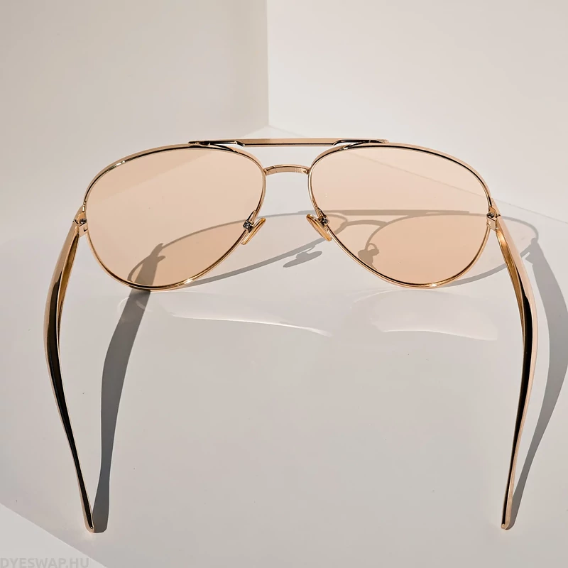 DYESWAP 721 Sand Aviator napszemüveg arany kerettel és homokszínű lencsével – unisex modell 2025
